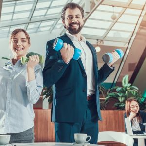 Sport fit kantoor werk personeel