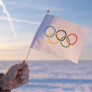 Vlag olympische winterspelen china 2022