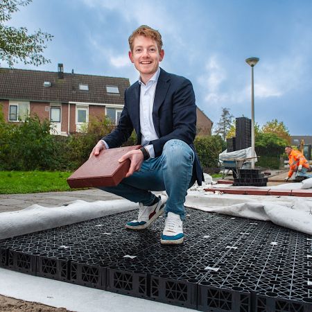 Erwin van der Zwaag stoeptegel duurzaam water schade winkels