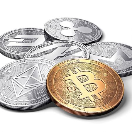 Cryptocurrency bitcoin munten