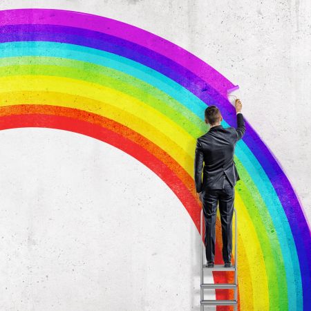 Diverstiteit lhbt werkvloer man regenboog