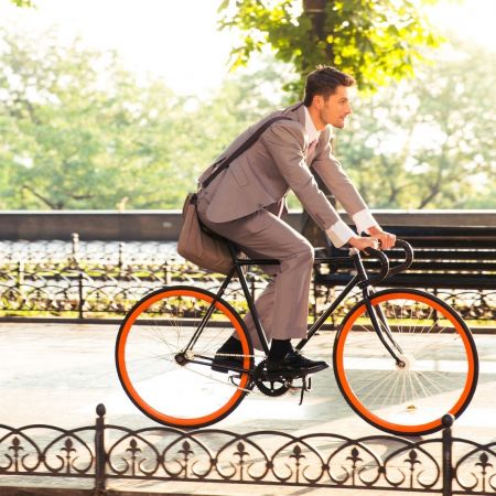 Fiets werk man tas pak