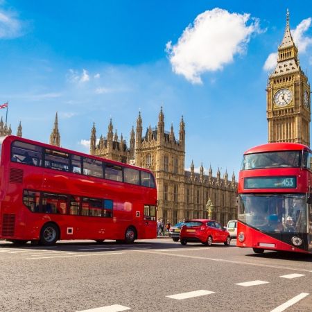 Londen big ben brexit dubbeldekker