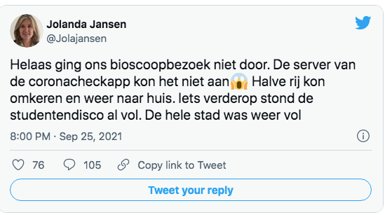 Storing coronacheck app