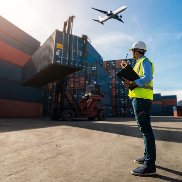 Export haven containers vliegtuig