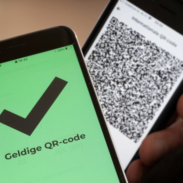 Qr code check mobiel corona