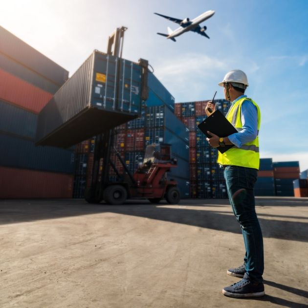 Export haven containers vliegtuig