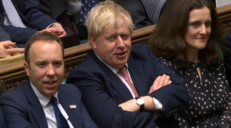 Boris Johnson Lagerhuis relaxed