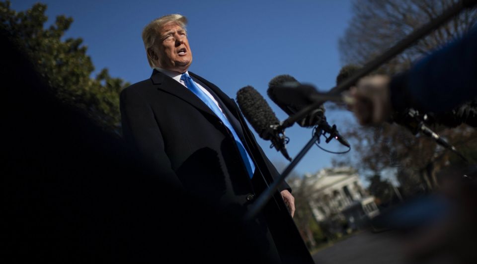 Donald Trump microfoons media