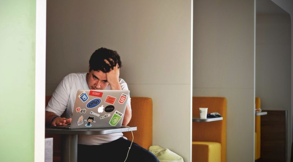Laptop work burnout stress unsplash