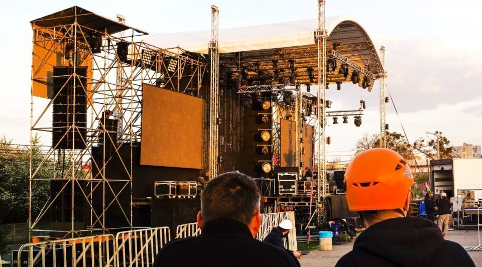 Evenement concert podium bouw