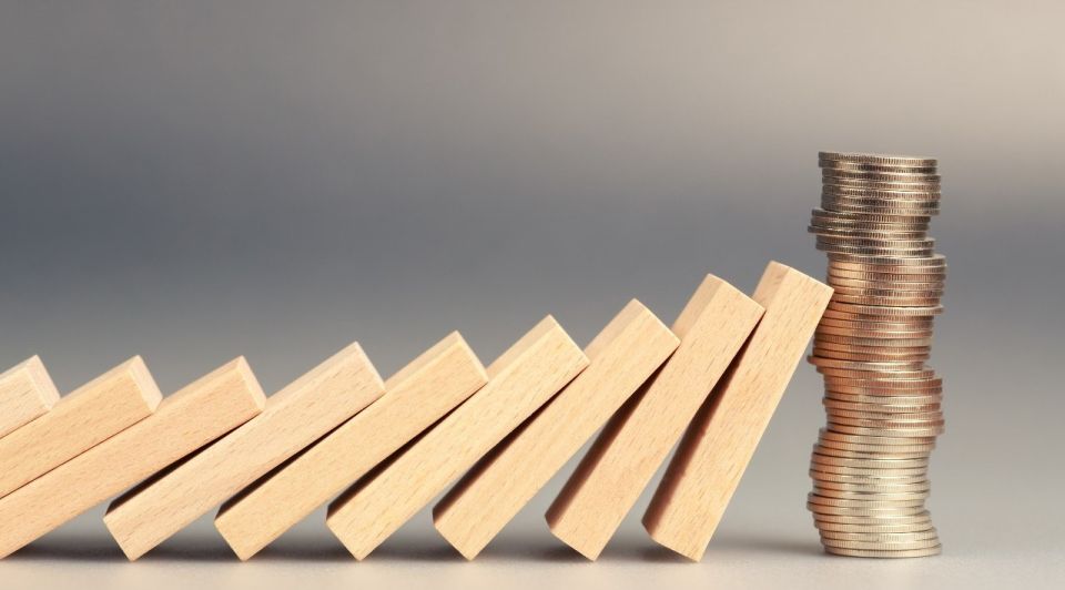 Geld schulden crisis euro domino