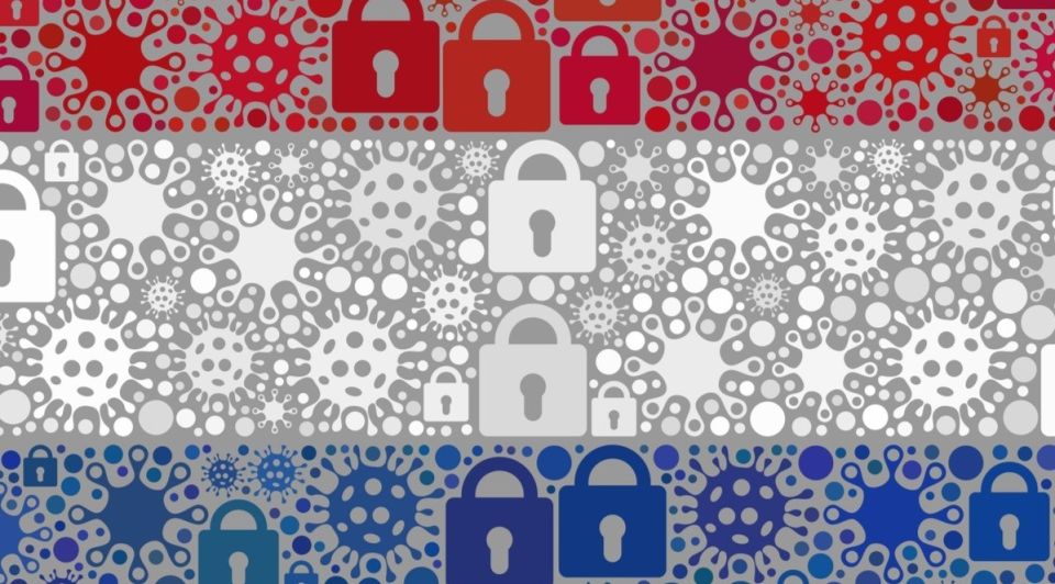 Vlag nederland lockdown slot corona virus omikron