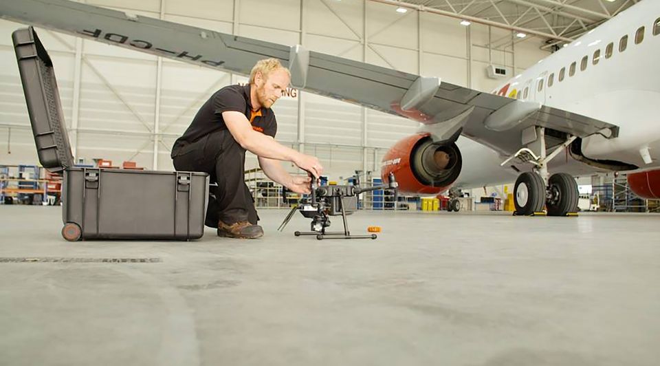 Vliegtuig inspectie drones luchtvaart mainblades