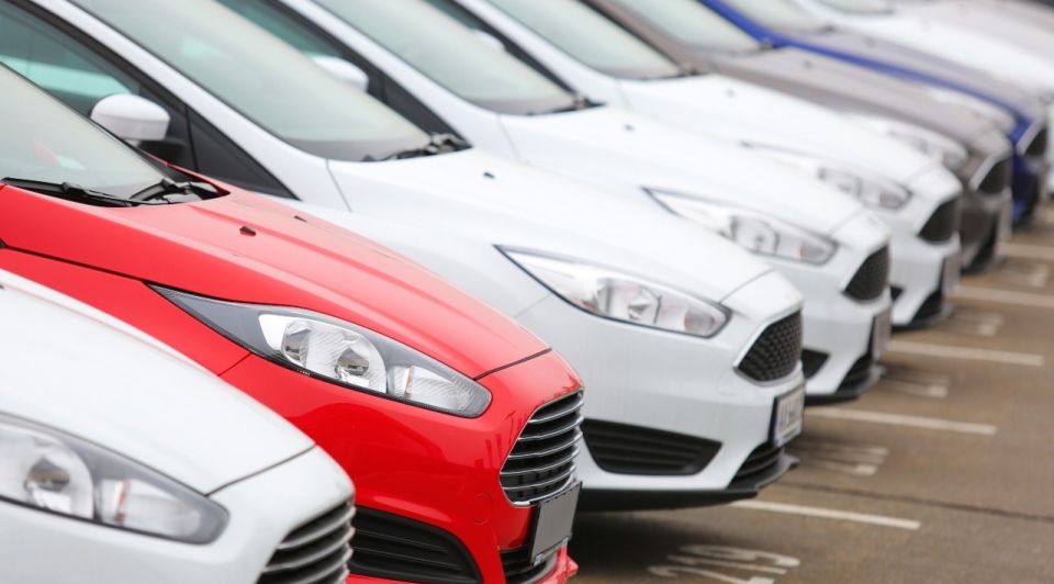 Wagenpark auto parkeerplaats