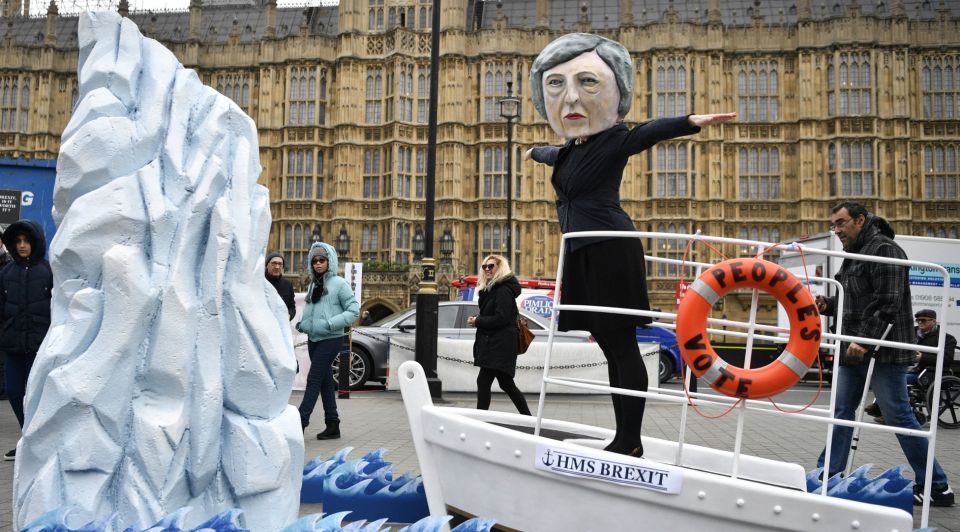 Brexit theresa may column titanic