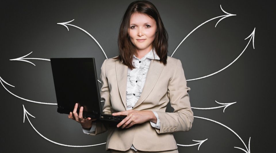 Manager vrouw laptop pb