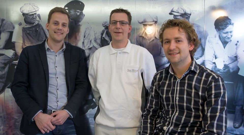 Vlnr Ruud ten Brinke Jeroen Welink en Dave Leetink Bert Kamp